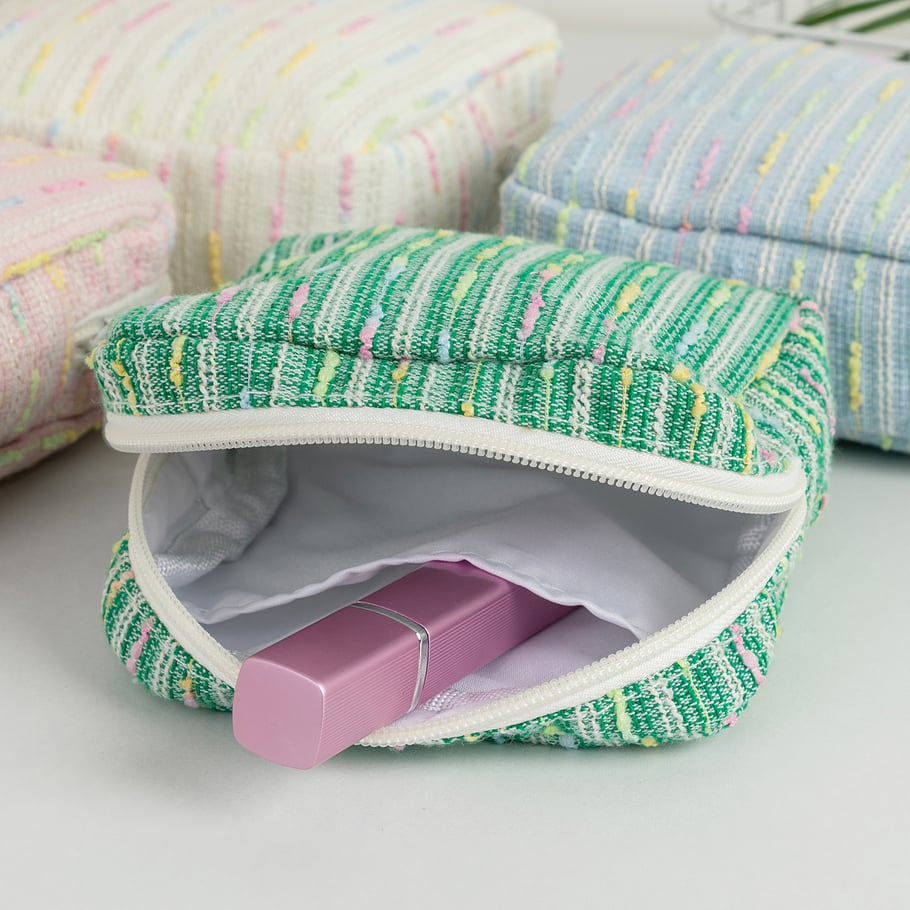 1 Piece Colorful Striped Square Shape Women's Makeup Bags Picture6