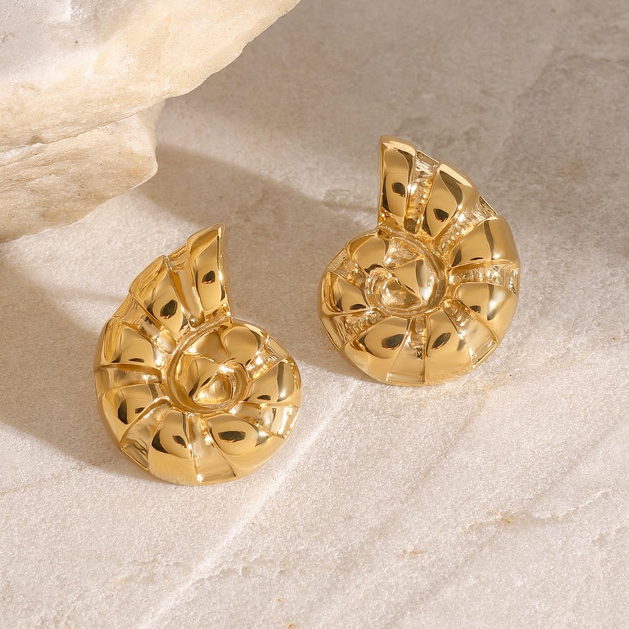 1 Pair Simple Series Vacation Turtle Stainless Steel 18K Gold Plated Women Stud Earrings Picture4