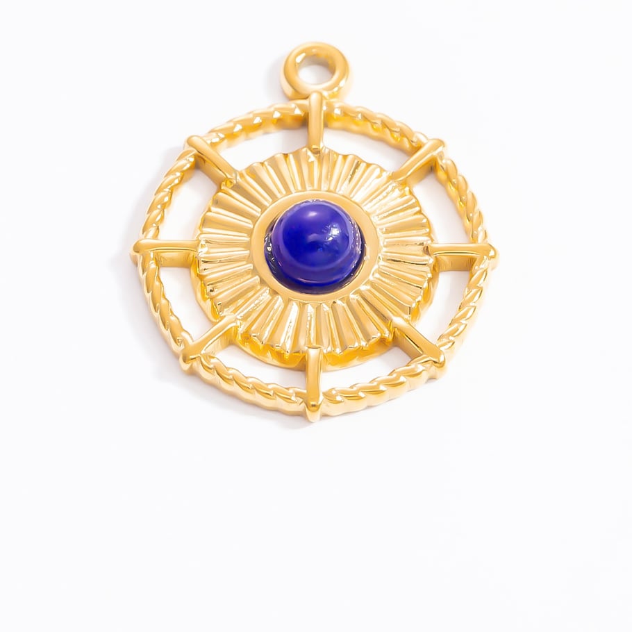 1 Stück Romantische Serie Retro Auge Edelstahl Gold Farbe Damen Anhänger Bild5