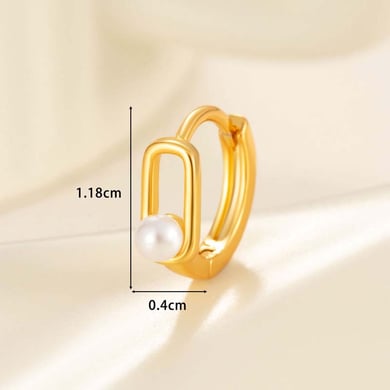 1 Paar einfache Serie einfache geometrische Kupfer ohne Beschichtung Material Damen Creolen h5 Bild3