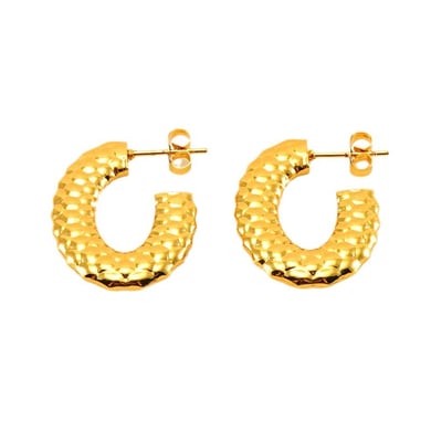 1 Paar Simple Series Einfache geometrische 18 Karat vergoldete Ohrstecker für Damen h5 Bild6