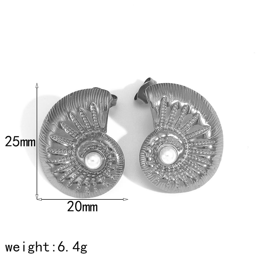 1 Paar Ohrstecker aus der Simple Series Simple Turtle, 18 Karat vergoldet, Kunstperlen h5Bild5