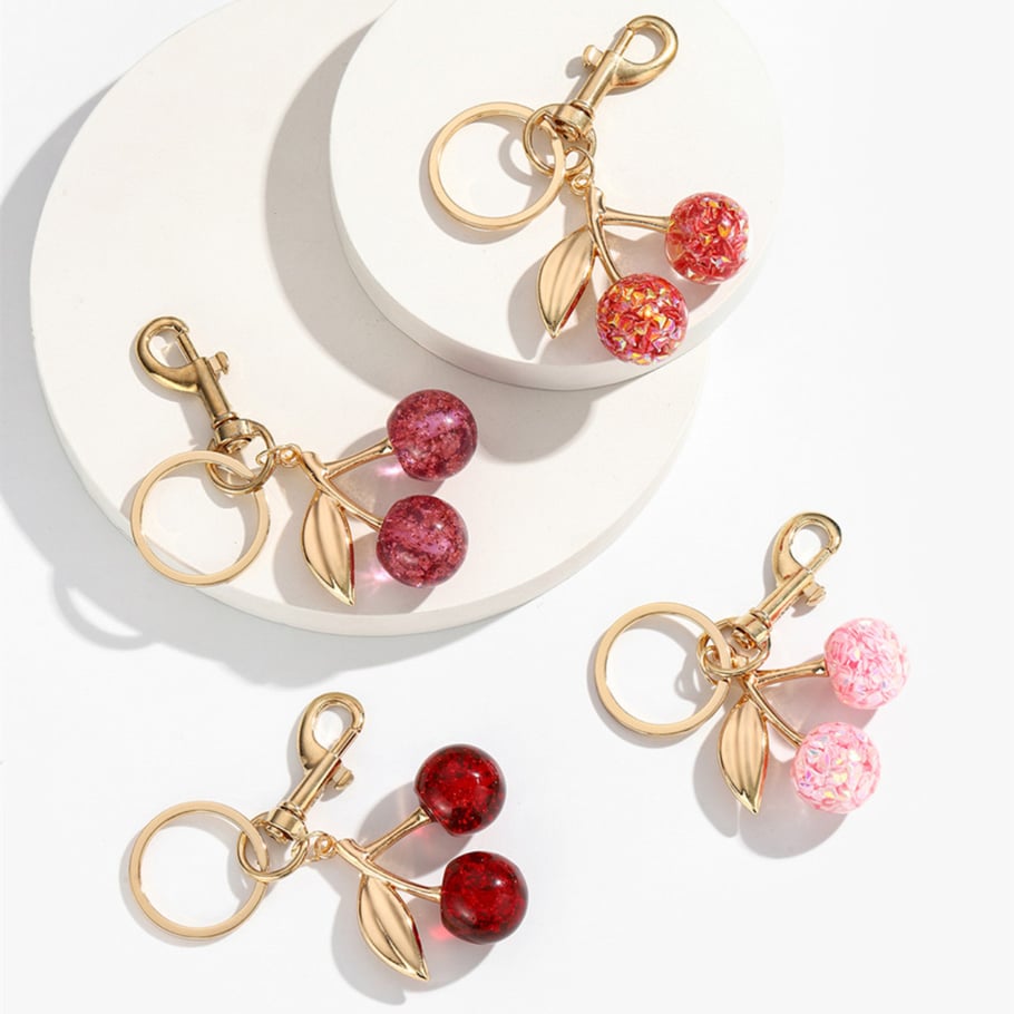 1 Piece Sweet Cherry Gold Color Women's Bag Charms Picture3