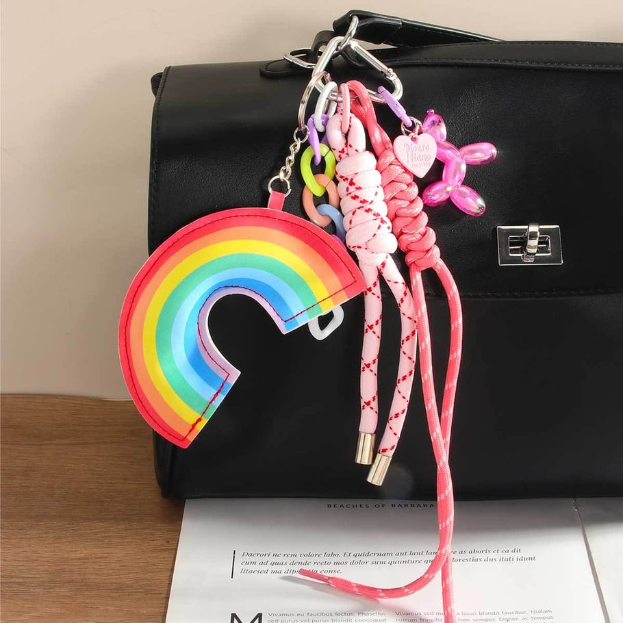 1 Piece Sweet Rainbow PU Women's Bag Charms Picture7