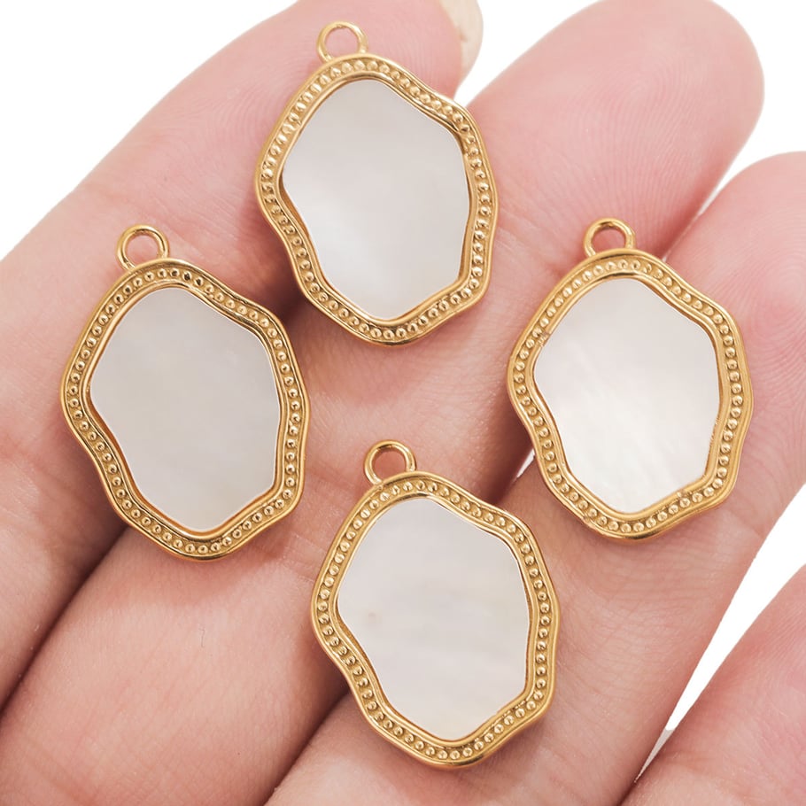 1 Paar geometrische Retro-Anhänger der Classic-Serie, 18 Karat vergoldet, für Damen Bild4