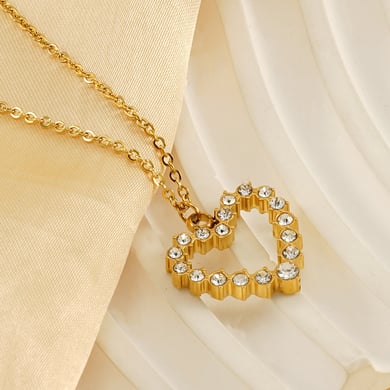 1 Piece Light Luxury TitaniumNecklace Steel Love Women's Pendant h5 Picture4
