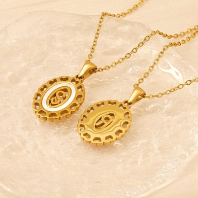 1 Piece Hip-Pop/Rock Letter Stainless Steel 18K Gold Plated Unisex Pendant Necklaces h5 Picture4