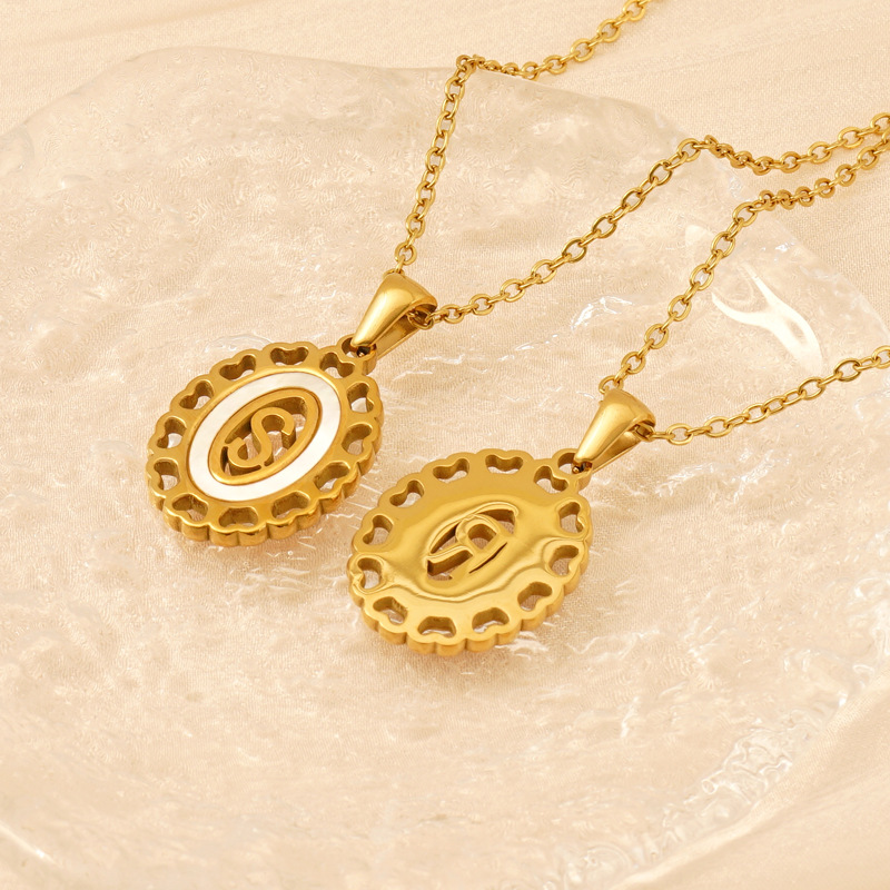 1 Piece Hip-Pop/Rock Letter Stainless Steel 18K Gold Plated Unisex Pendant Necklaces Picture4