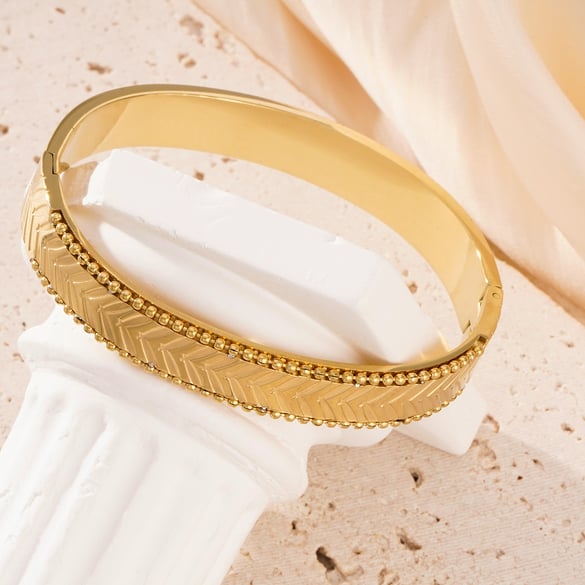 Braccialetti da donna in acciaio inossidabile color oro, serie semplice ed elegante, 1 pezzo