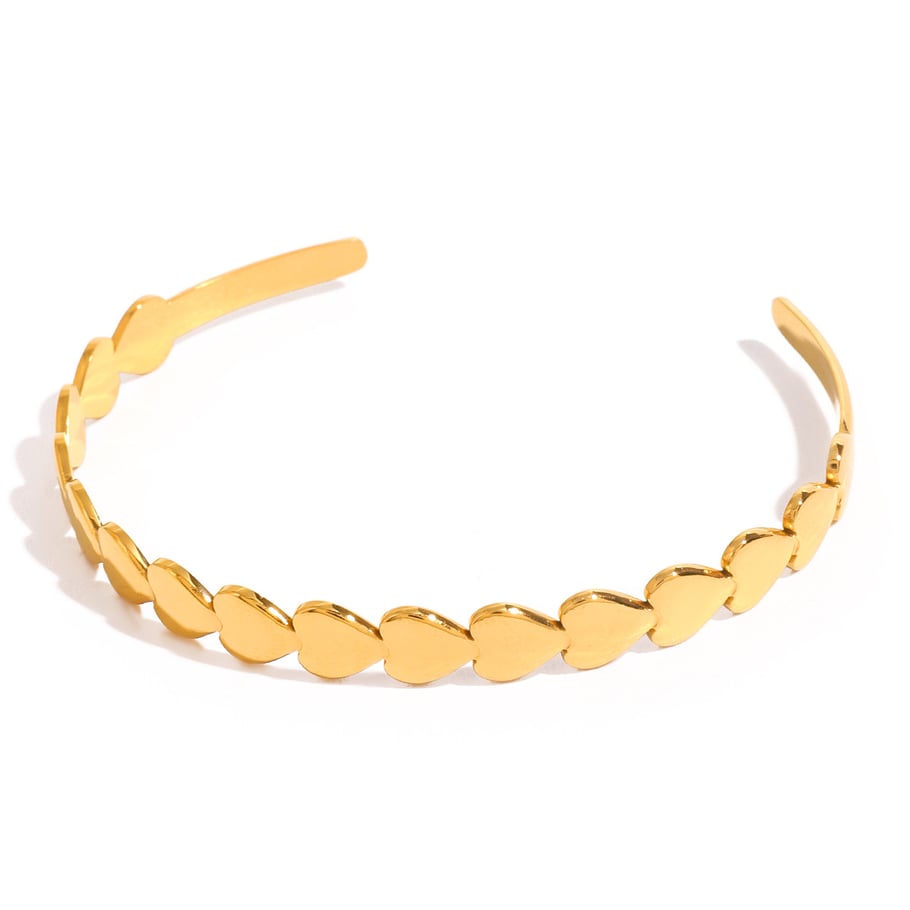 1 Piece Simple Series Simple Heart Stainless Steel 18K Gold Plated Women Bangles Picture5