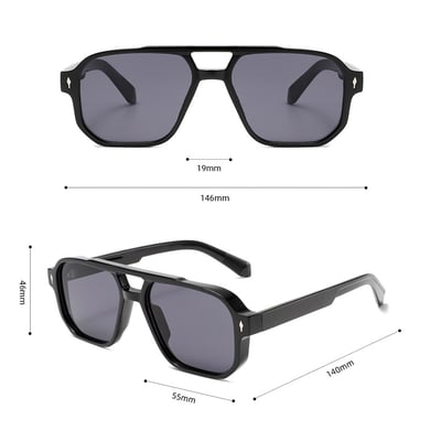 1 Pair Daily Series Light Commute Solid Color Plastic Unisex Sunglasses h5 Picture8