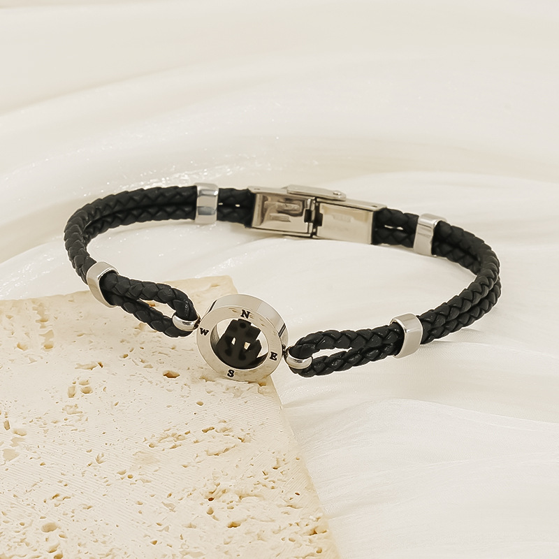 1 Stück Simple Series Tägliche geometrische Edelstahl vergoldete Herren-Kettenarmbänder Bild5