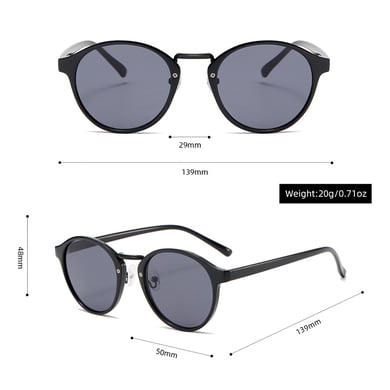 Lunettes de soleil pour femmes, 1 pièce, série simple, décontractées, couleur unie, en plastique h5 Image11