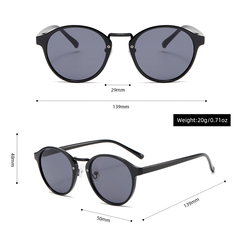 Lunettes de soleil pour femmes, 1 pièce, série simple, décontractées, couleur unie, en plastique Image11