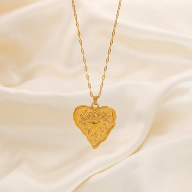 1 Piece Classic Series Elegant Heart Stainless Steel 18K Gold Color Plated Women's Pendant Necklaces h5 Picture3