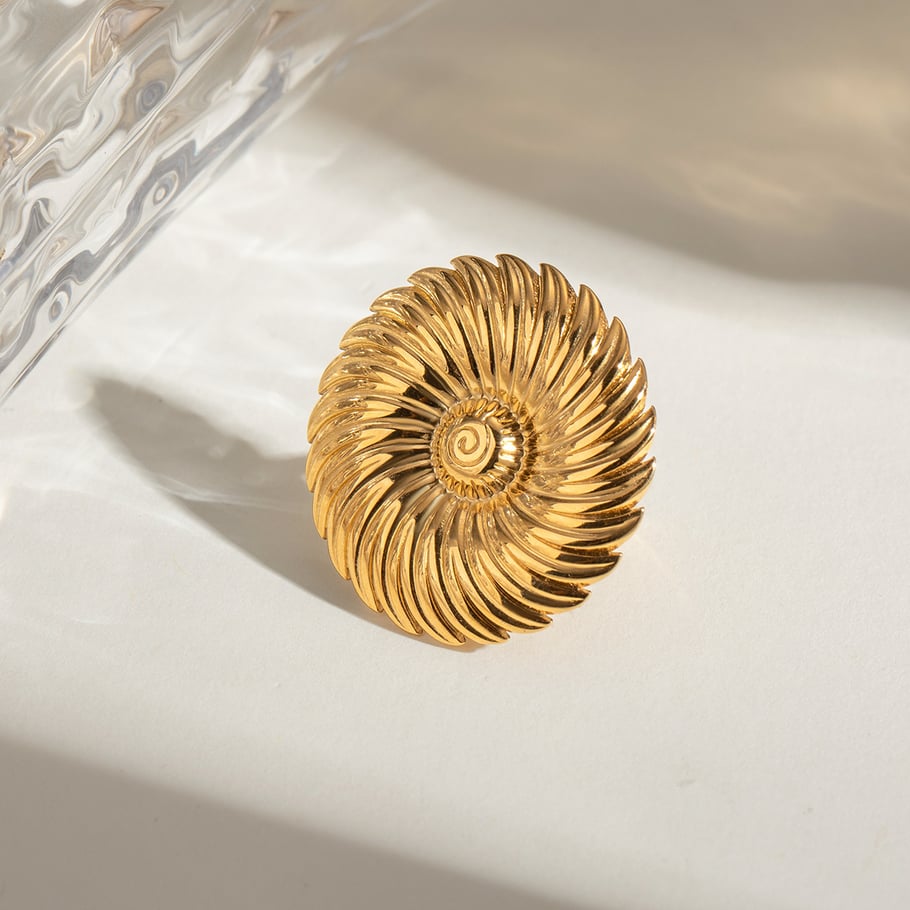 1 Pair Classic Series Retro Flower Stainless Steel 18K Gold Plated Women Drop Earrings Picture6