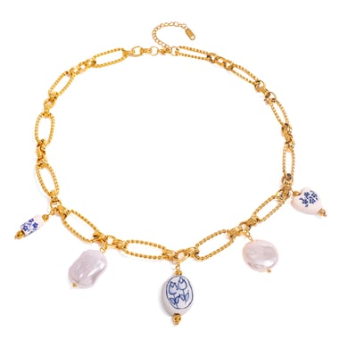 1 Piece Classic Elegant Style Rose Shape Stainless Steel 18K Gold Plated Women's Pendant Necklace h5 Picture5