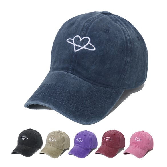 Chapeaux pour femmes en coton, série Simple, motif cœur simple, 1 pièce 2