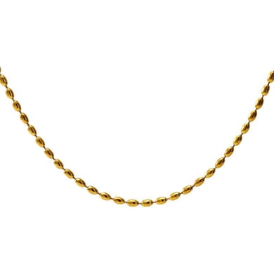1 Stück Simple Series Simple Edelstahl 18 Karat vergoldet Unisex Kettenhalsketten h5 Bild6