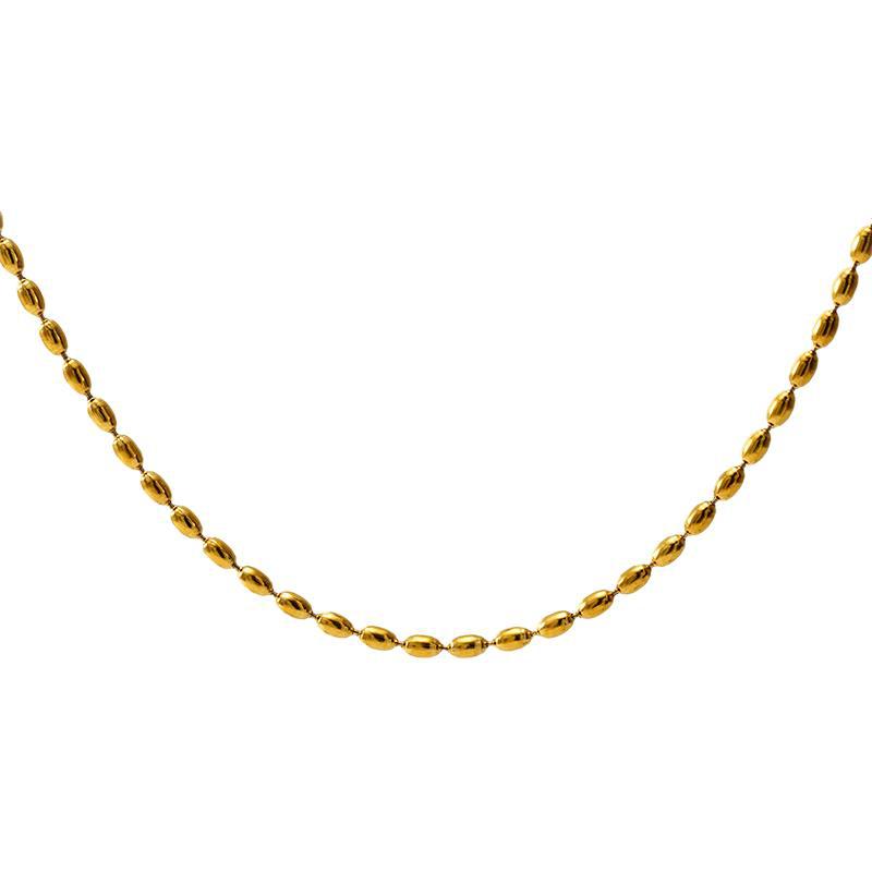 1 Stück Simple Series Simple Edelstahl 18 Karat vergoldet Unisex Kettenhalsketten Bild6