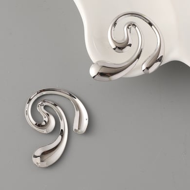 1 Paar Simple Series Simple Ring Eisen vergoldet Damen Ohrstecker h5 Bild4
