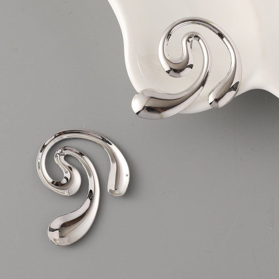 1 Paar Simple Series Simple Ring Eisen vergoldet Damen Ohrstecker Bild4