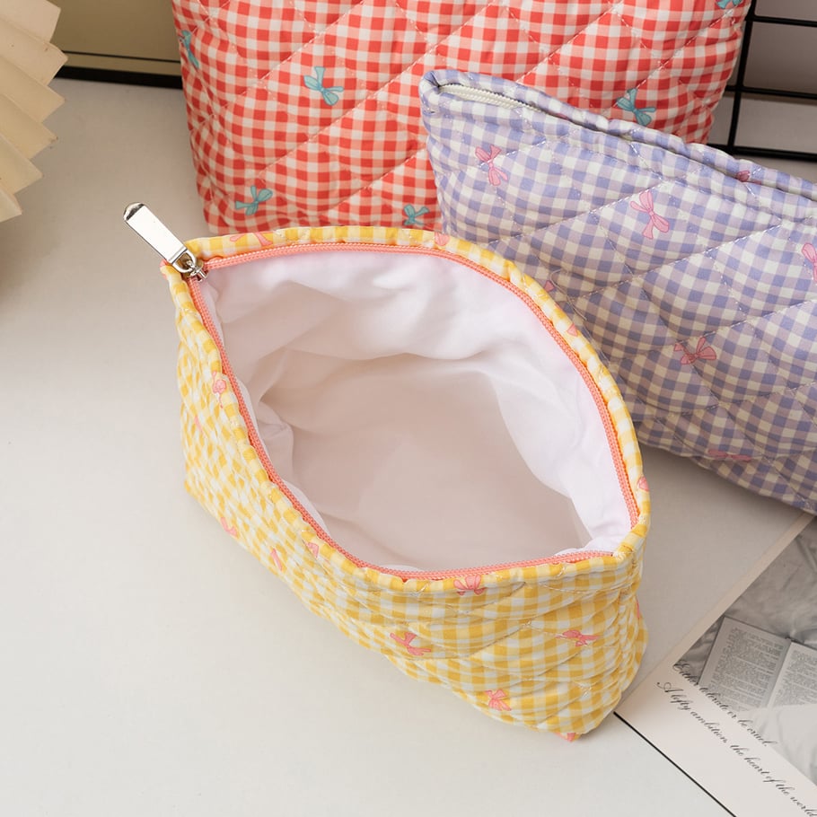 1 Piece Romantic Series Bowknot Portable Large Capacity With Random Printing Design Women's Cosmetic Bags Picture5