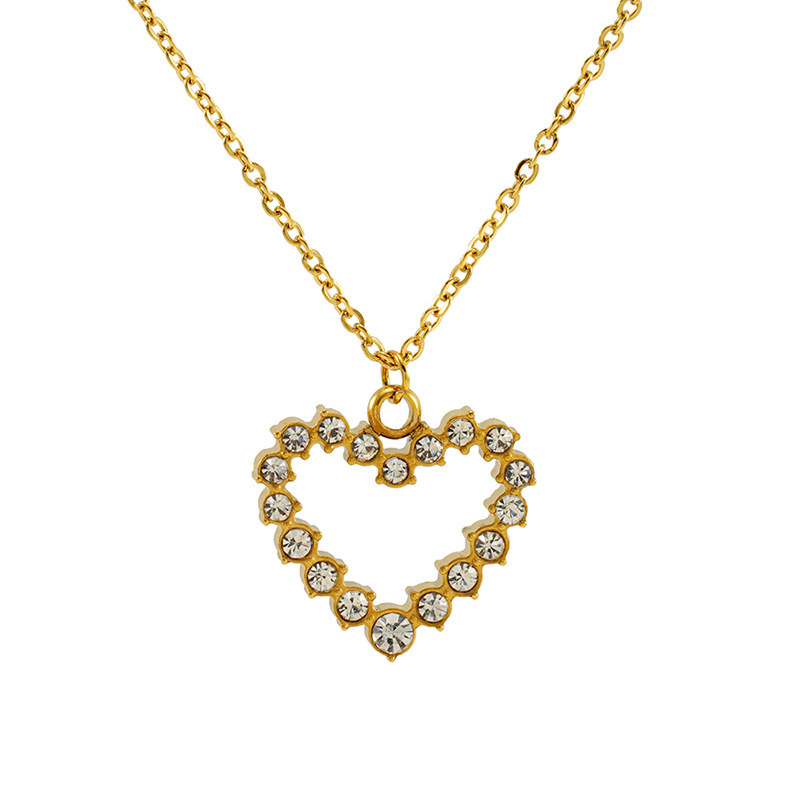 1 Piece Light Luxury TitaniumNecklace Steel Love Women's Pendant Picture6