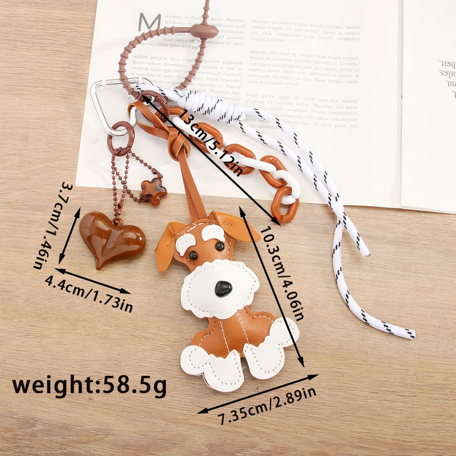 1 Piece Cute Dog & Polka Dot Heart Women's Bag Charms Picture7