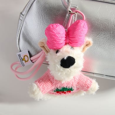 1 Piece Vivid Series Sweet Bowknot Puppy With Sweather Rayon Women's Bag Charms h5 Picture5
