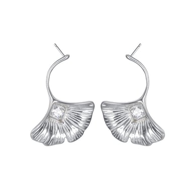 1 paire de boucles d&#39;oreilles à tige en acier inoxydable plaqué or 14 carats avec zircons pour femme, série romantique, style rétro h5 Image5