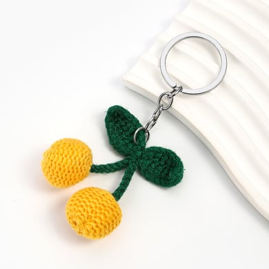 1 Piece Cute Yarn Cherry Women's Bag Charms h5 Picture5