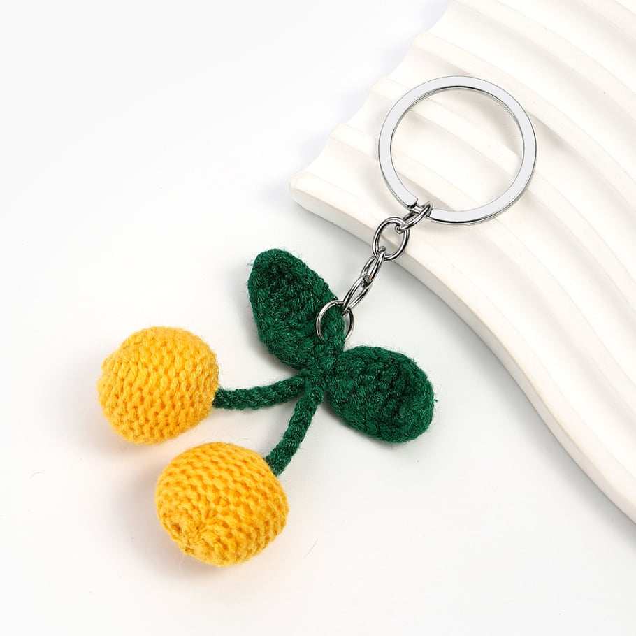 1 Piece Cute Yarn Cherry Women's Bag Charms Picture5