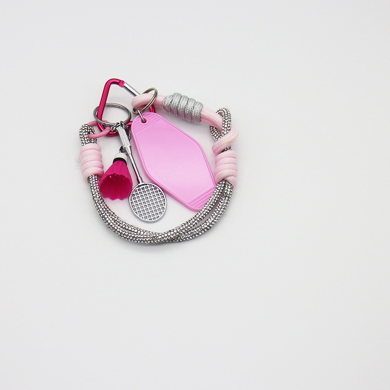 1 Piece Daily-style Woven Rope Car Keychain And Badminton Women's Bag Charms Picture5