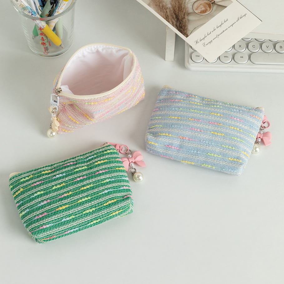 1 Piece Colorful Striped Women's Makeup Bags Picture4