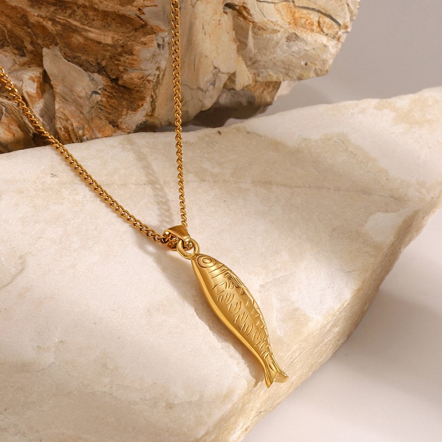 1 Piece Classic Series Europe and America Animal Stainless Steel 18K Gold Plated Women Pendant Necklaces Picture4