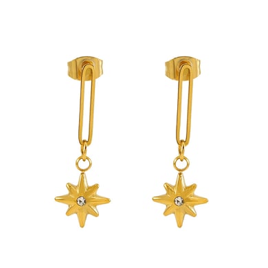 1 Paar Simple Series Klassische Ohrstecker aus Edelstahl mit 18 Karat vergoldetem Zirkonia für Damen h5 Bild6