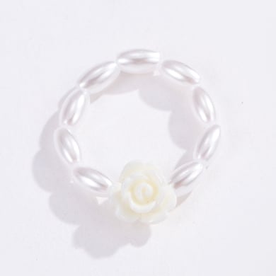 1 Piece Vacation Series Cute Mixed Polychrome Color Beads Lightweight Women's Adjustable Rings h5 Picture6