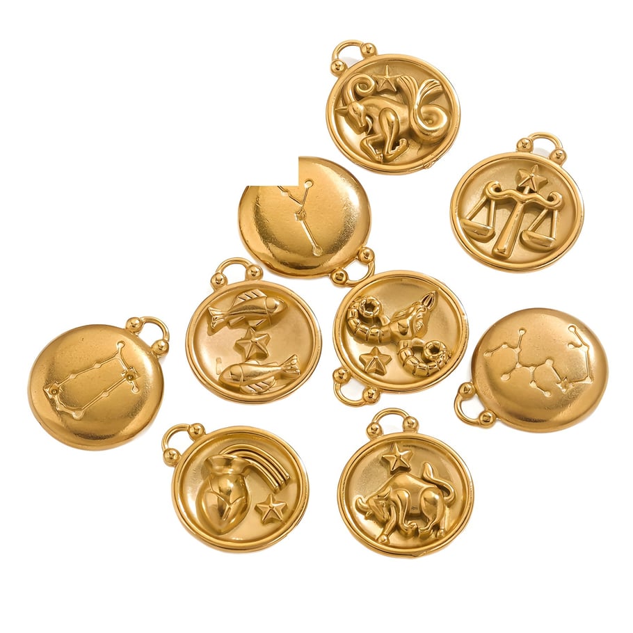 1 Paar Simple Series Klassische geometrische 18 Karat vergoldete Unisex-Anhänger Bild5