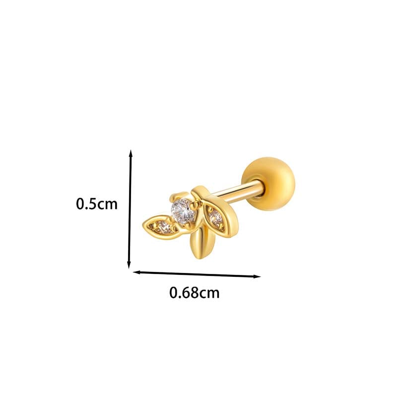 Pendientes de mariposa de acero y titanio con circonitas para mujer (1 unidad) Imagen2
