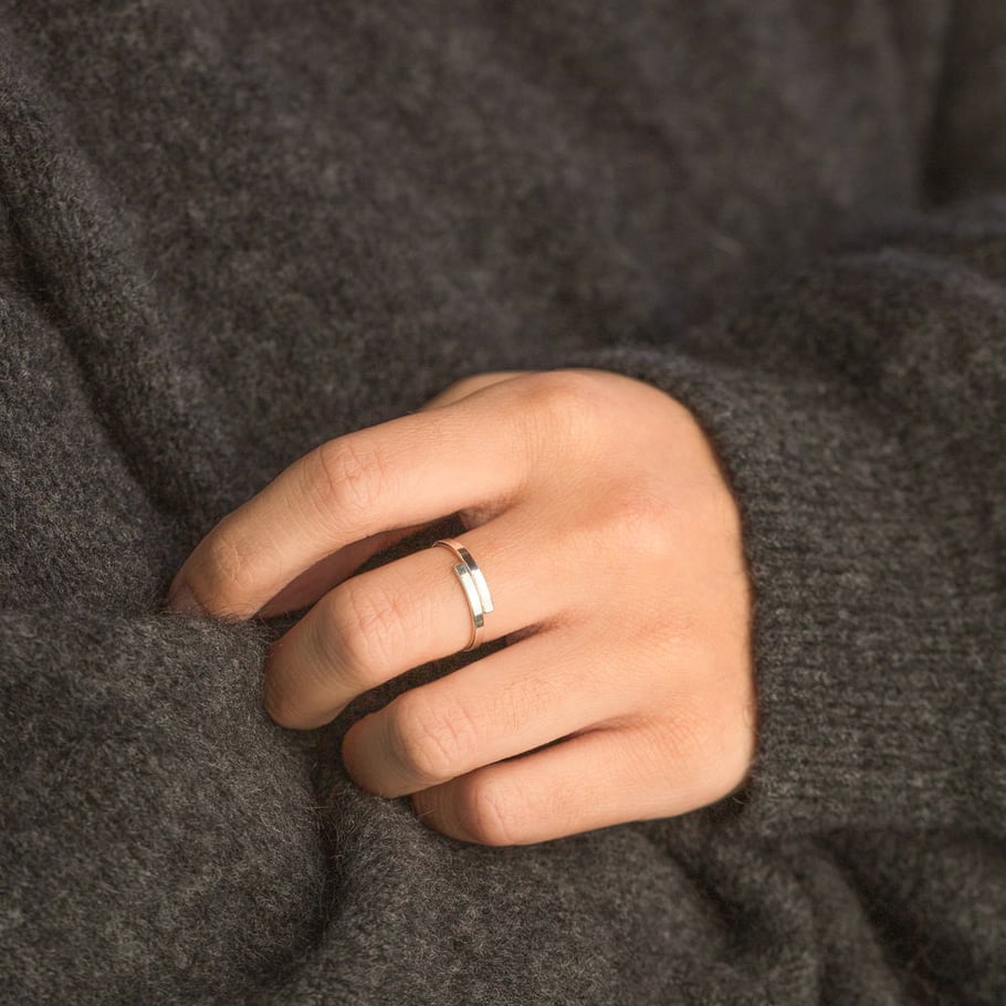 Simple Series Everyday Gold - colored Stainless Steel Couple Rings Picture7