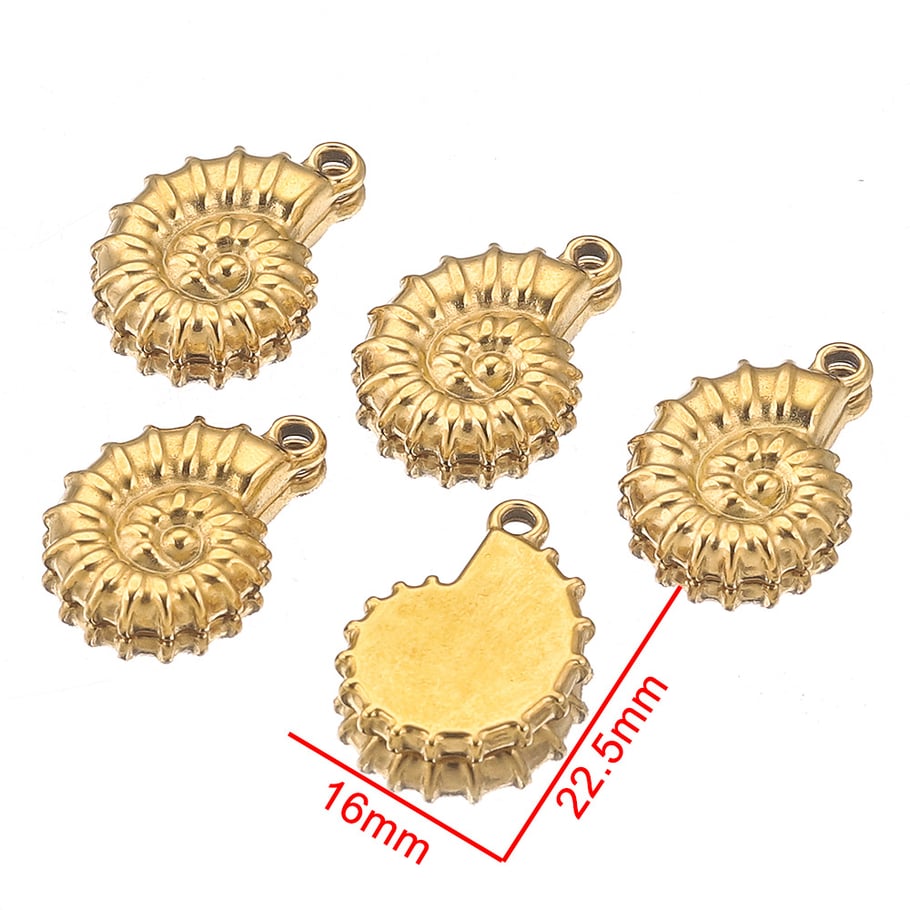 1 Paar Simple Series Casual Turtle 18 Karat vergoldete Damenanhänger Bild5