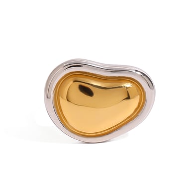 1 Piece Modern Series Elegant Designable Irregular Stainless Steel Gold And Silver Mixed Color Women's Single Rings h5 Picture6