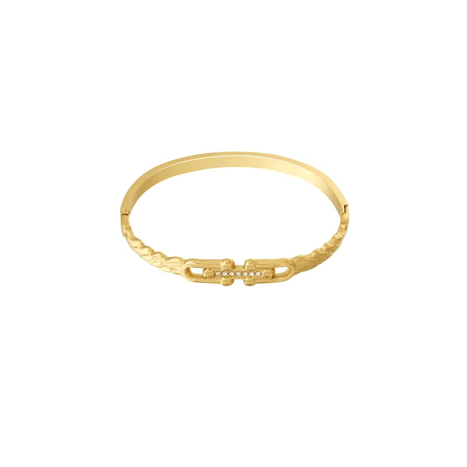 1 Piece Delicate Series Casual Twist Stainless Steel Gold Color Women's Bangles Picture8