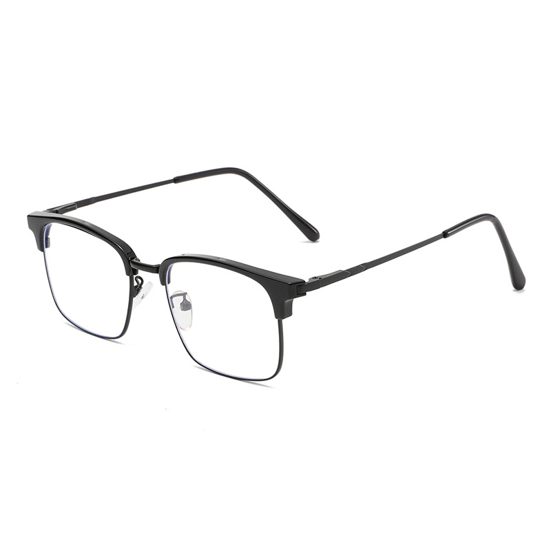 1 Pair Casual Semi Framed Square Shaped Blue - light Blocking Glasses Picture5