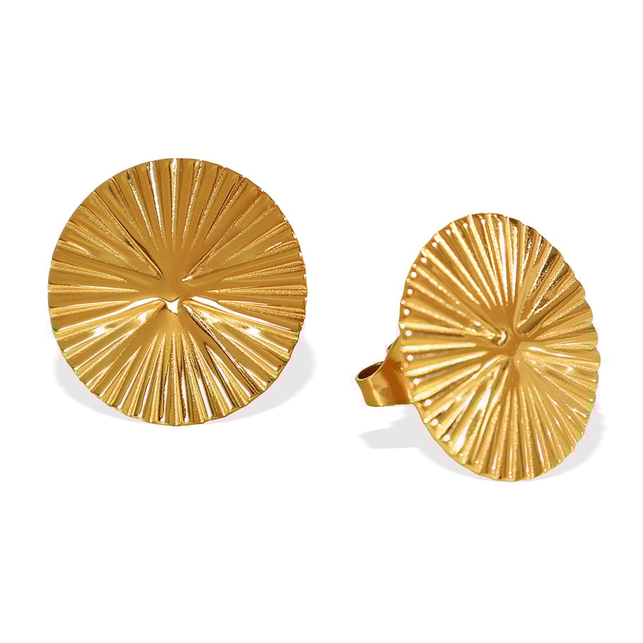 1 Pair Simple Series Retro Geometric Stainless Steel 18K Gold Plated Women Stud Earrings Picture6