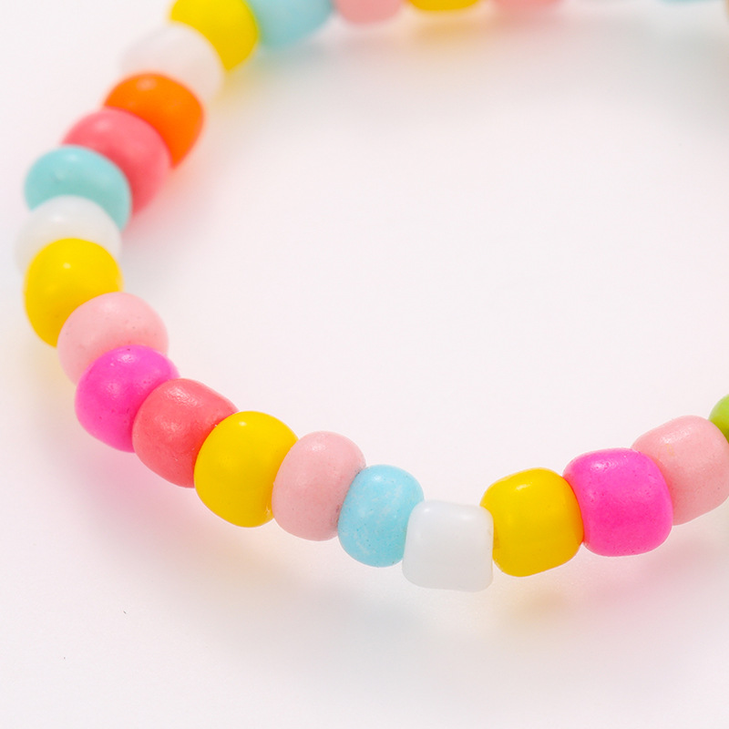 1 Piece Vacation Series All-match Lightweight Mixed Color Beads Arylic Women's Adjustable Rings Picture5