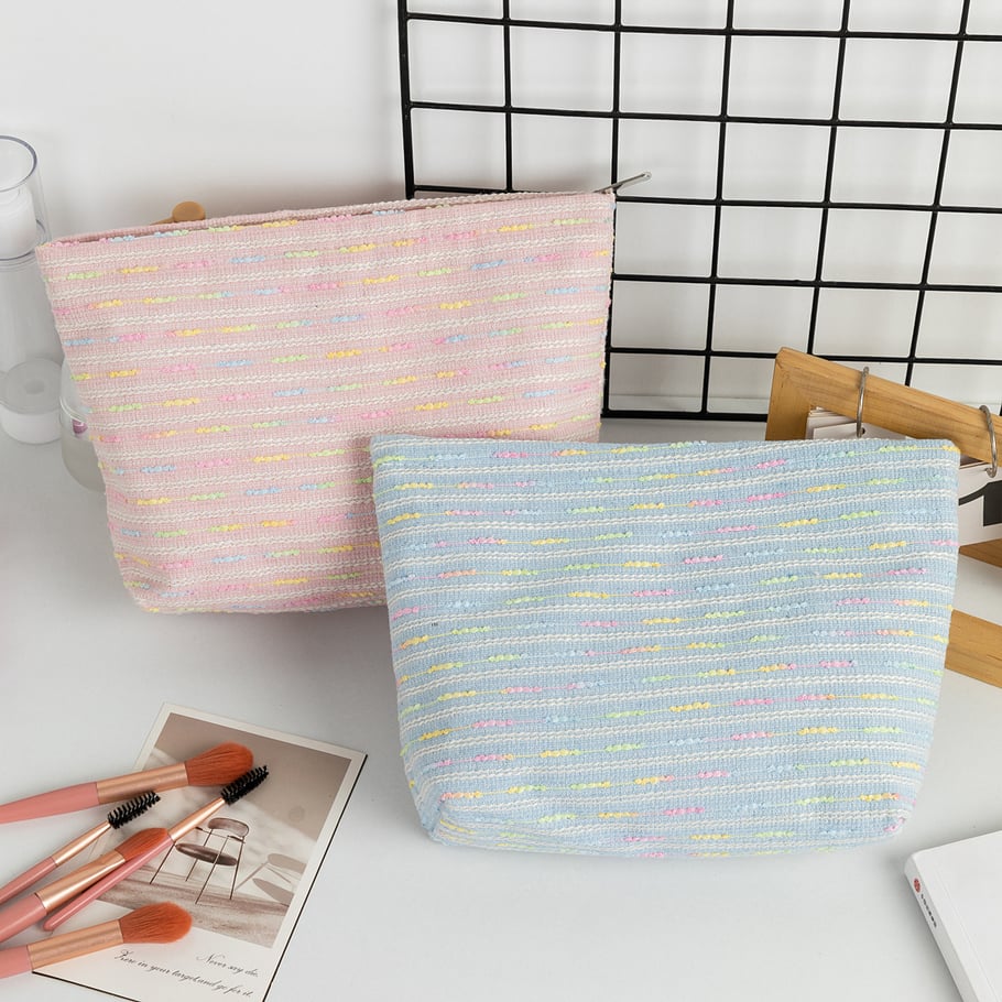 1 Piece Colorful Striped Women's Makeup Bags Picture5