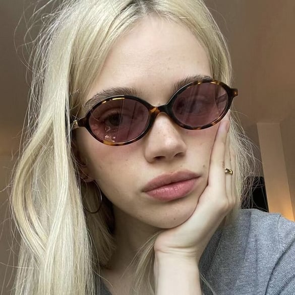 1 Stück Simple Series Retro Volltonfarbe Kunststoff Damen Sonnenbrille