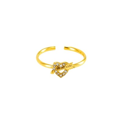 1 Pair Simple Series Gold Color Women's  Adjustable Ring h5 Picture6
